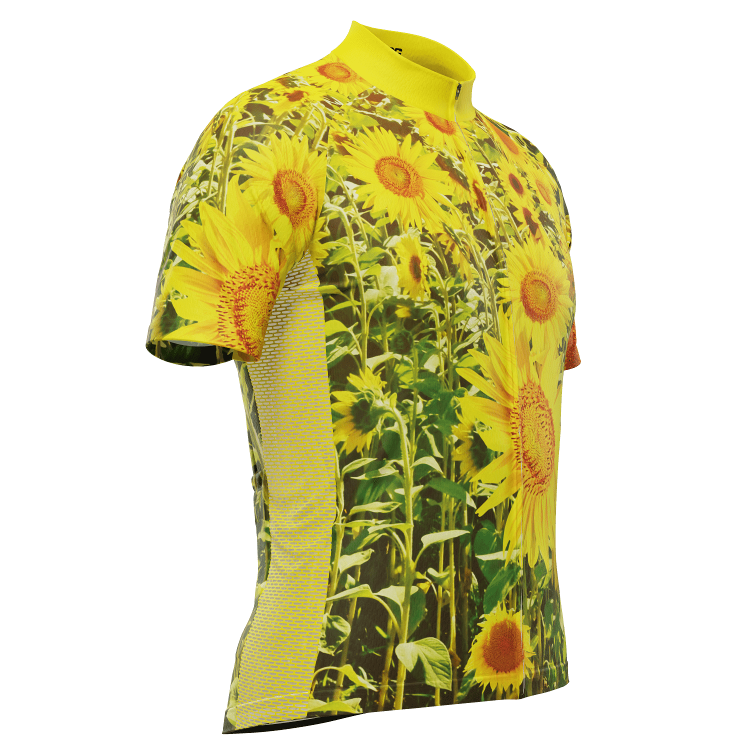 Men's Sunflowers Short Sleeve Cycling Jersey
