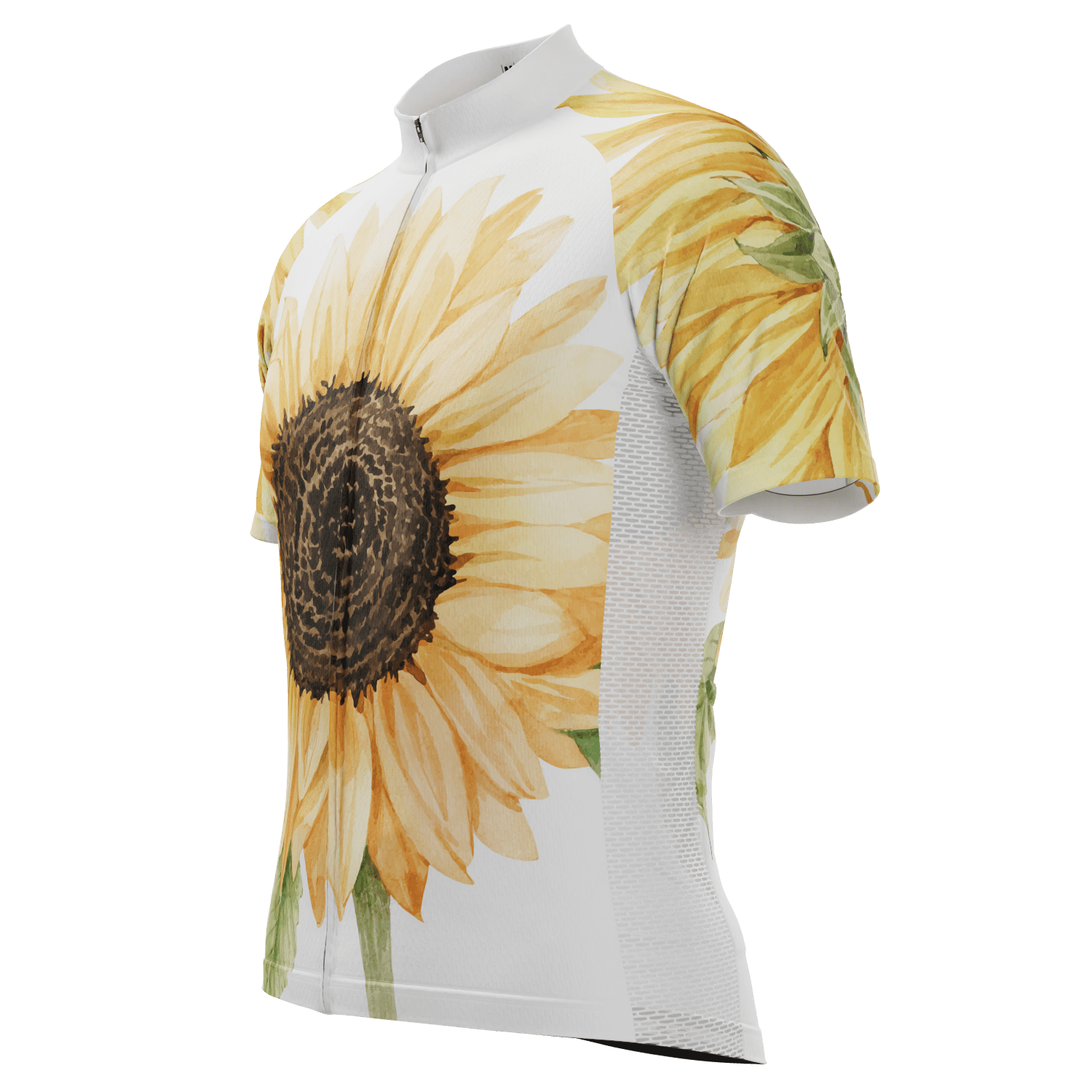 Men's Illustrated Sunflower Short Sleeve Cycling Jersey