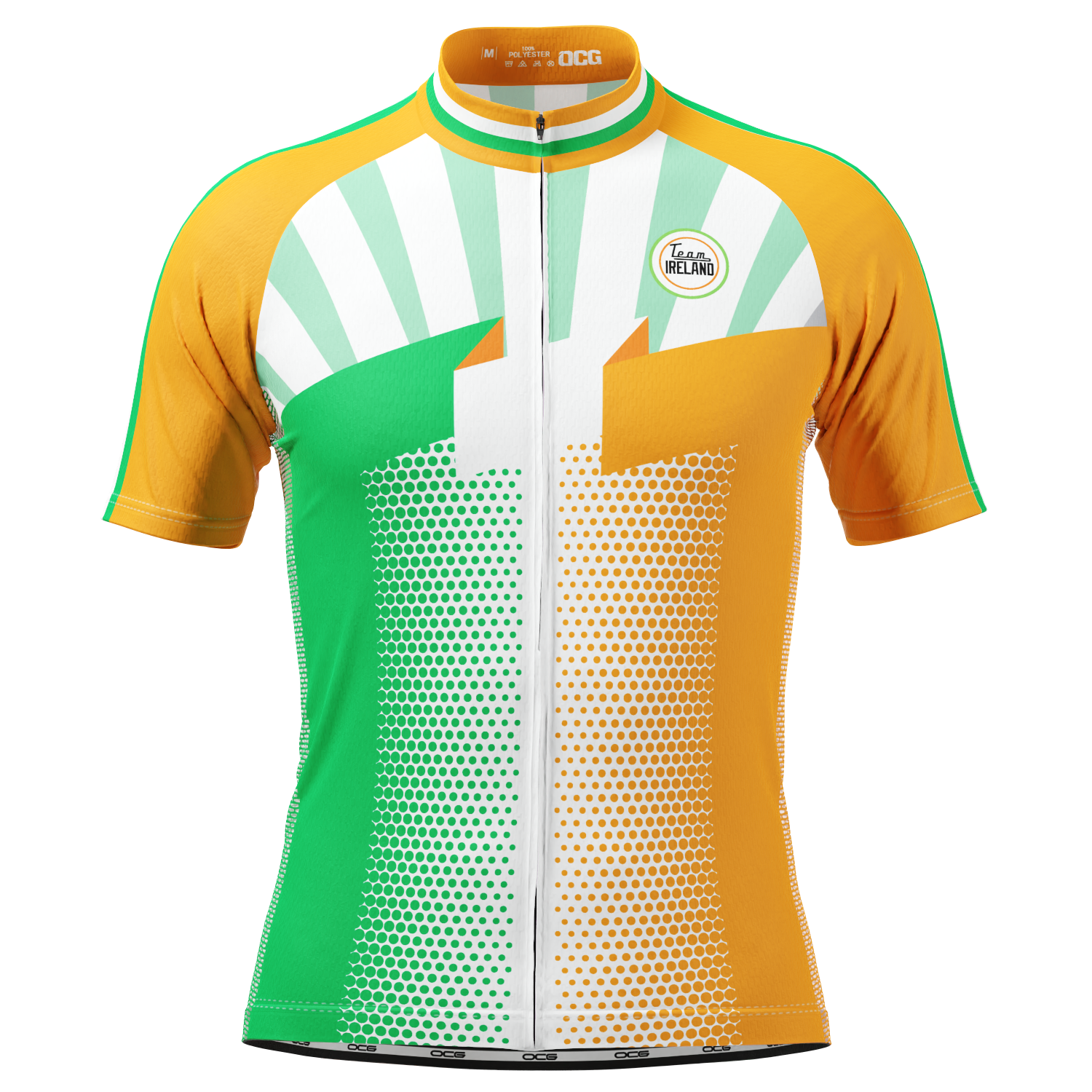 Men's World Countries Team Ireland Icon Short Sleeve Cycling Jersey