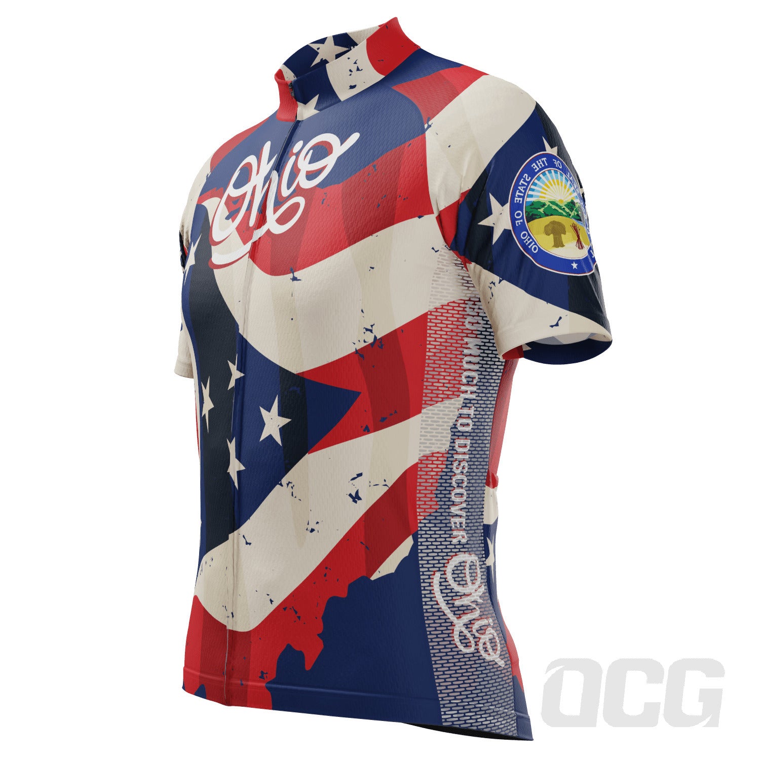 Men's Ohio US State Icon Short Sleeve Cycling Jersey