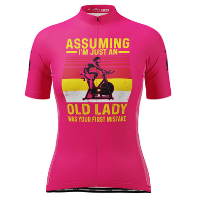 Dames Old Lady Mistake Korte Mouw Fietsshirt