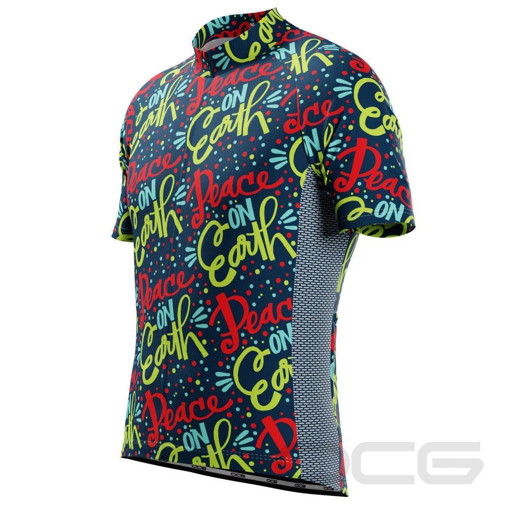Men's Peace on Earth Short Sleeve Cycling Jersey
