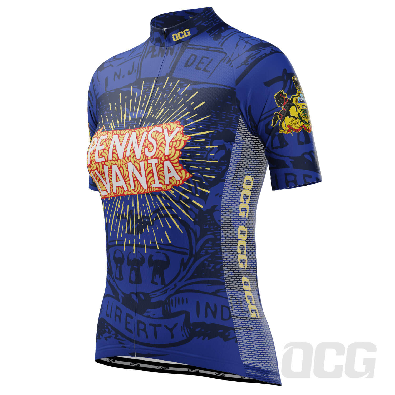 Women's Pennsylvania US State Icon Short Sleeve Cycling Jersey