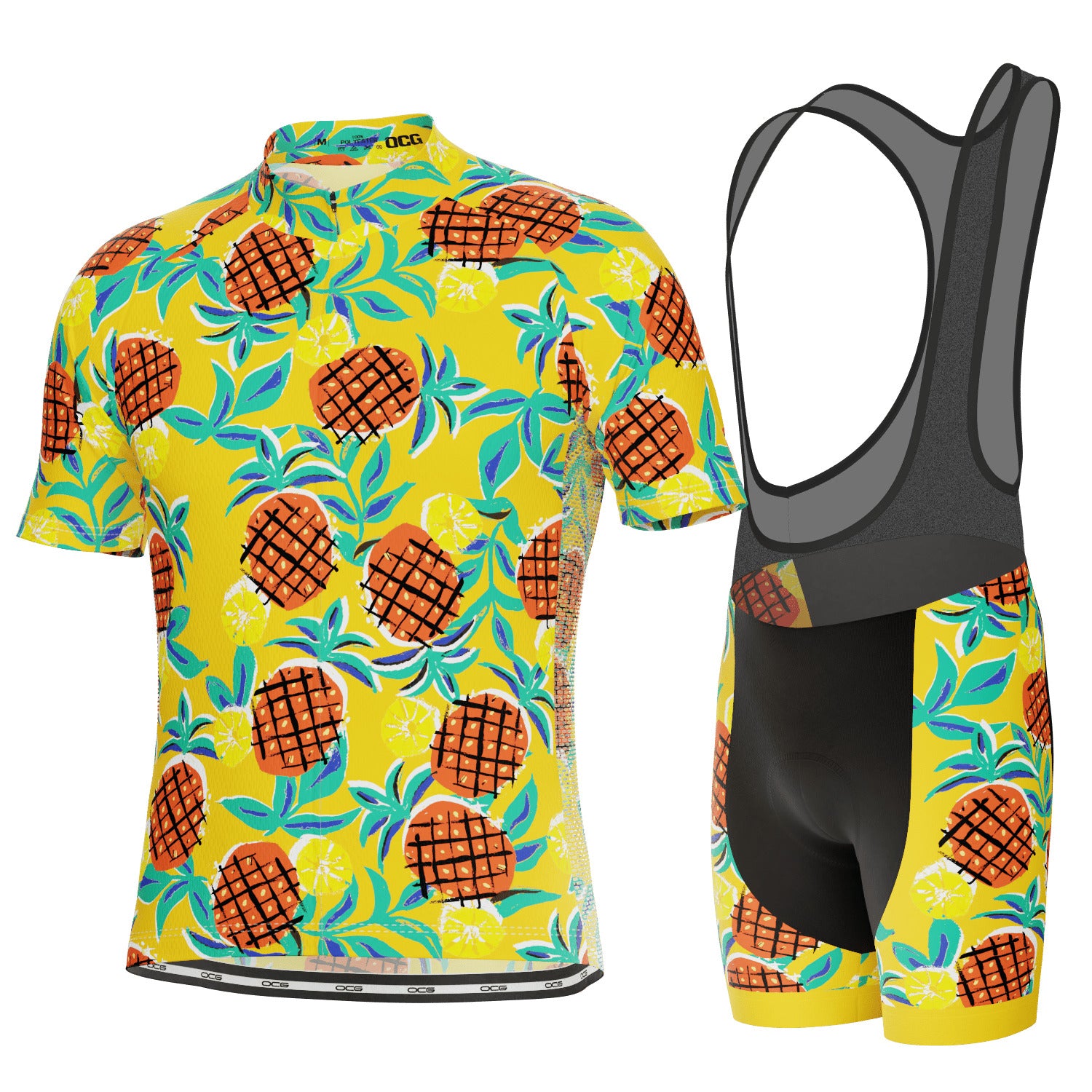 Men's Pineapple Fun 2 Piece Cycling Kit