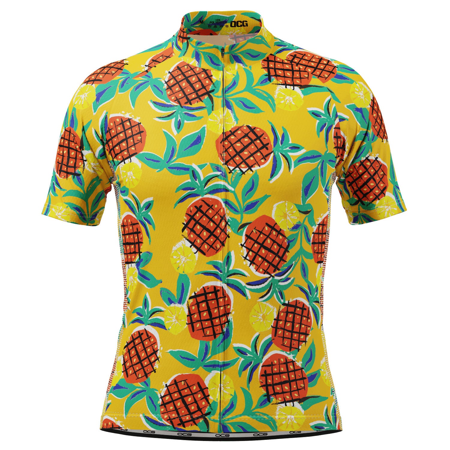 Men's Pineapple Fun Short Sleeve Cycling Jersey