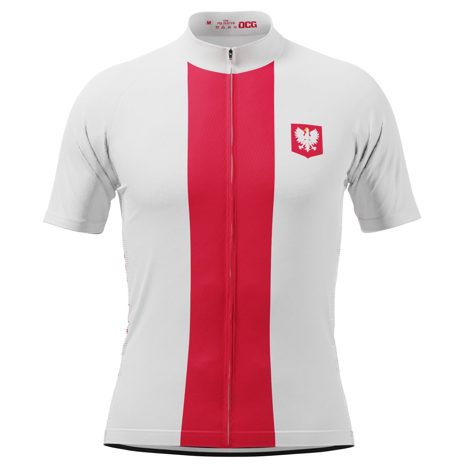 Men's Poland Polska National Flag Short Sleeve Cycling Jersey