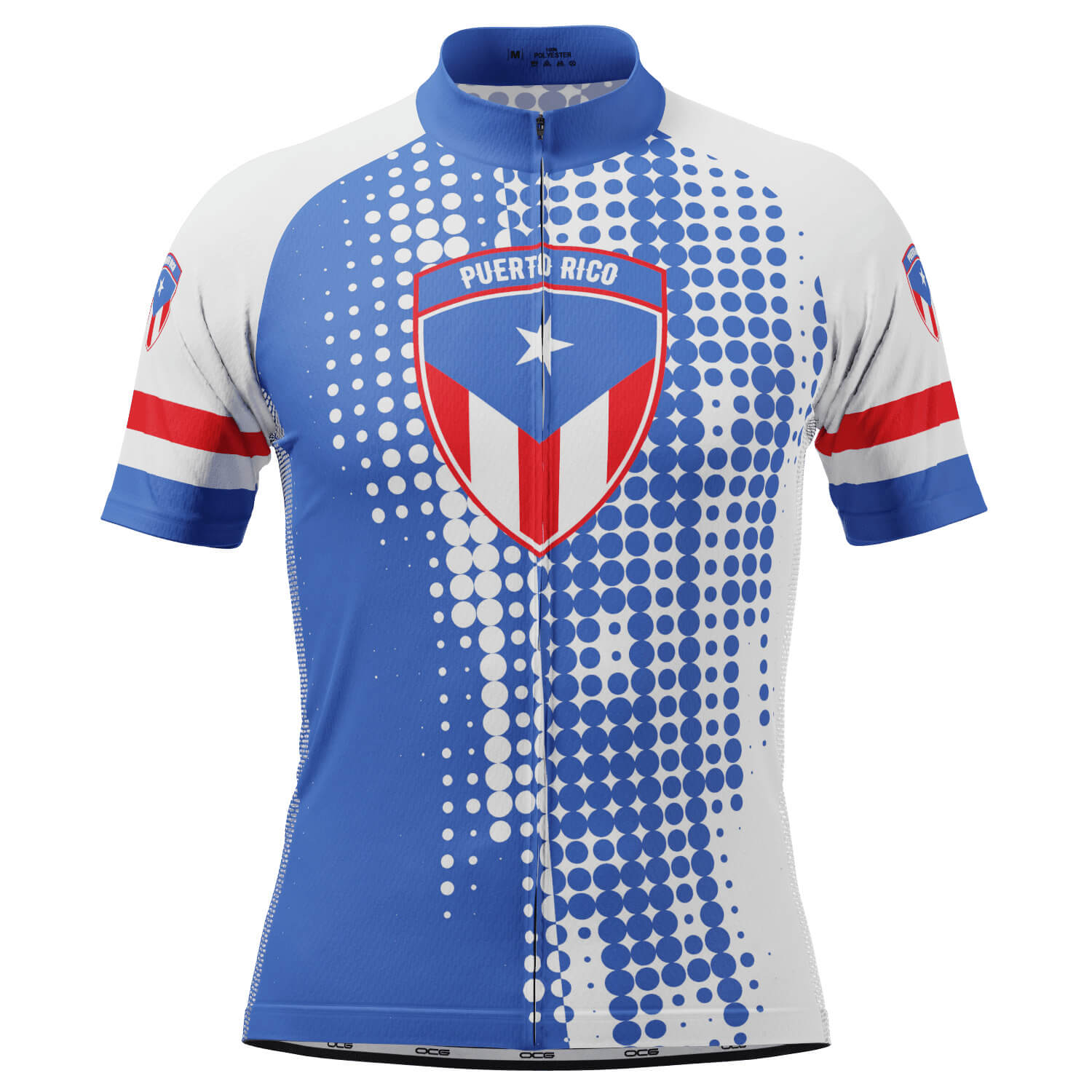 Men's Puerto Rico National Flag Short Sleeve Cycling Jersey