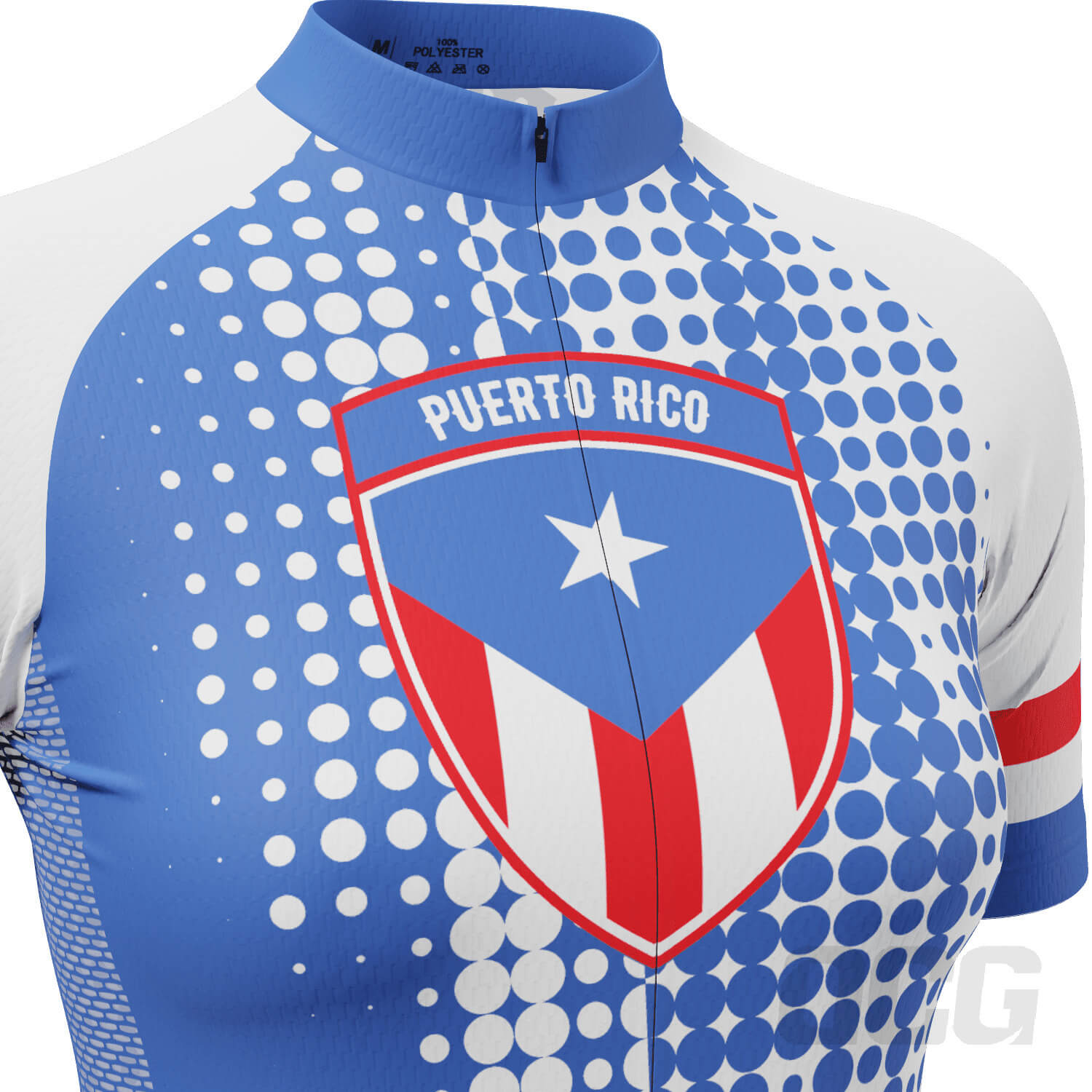 Women's Puerto Rico National Flag Short Sleeve Cycling Jersey