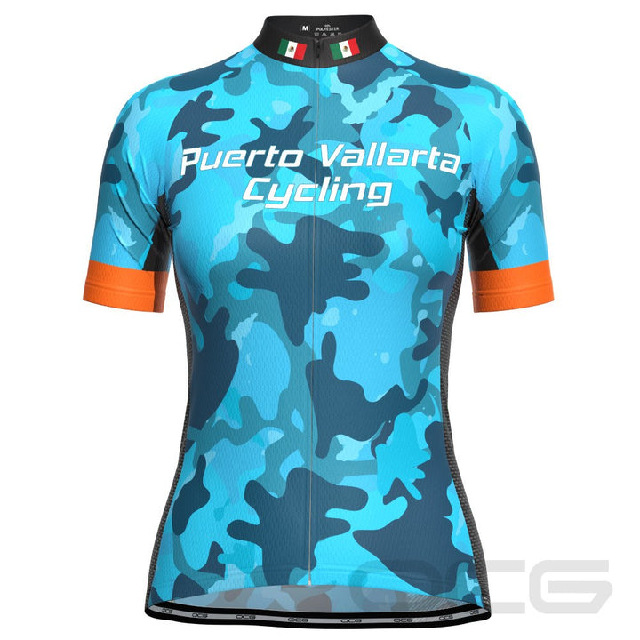 Women's Puerto Vallarta Camo Short Sleeve Cycling Jersey