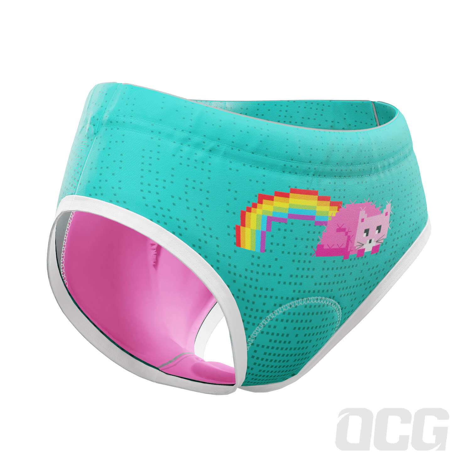 Women's Rainbow Cat Gel Padded Cycling Underwear-Briefs
