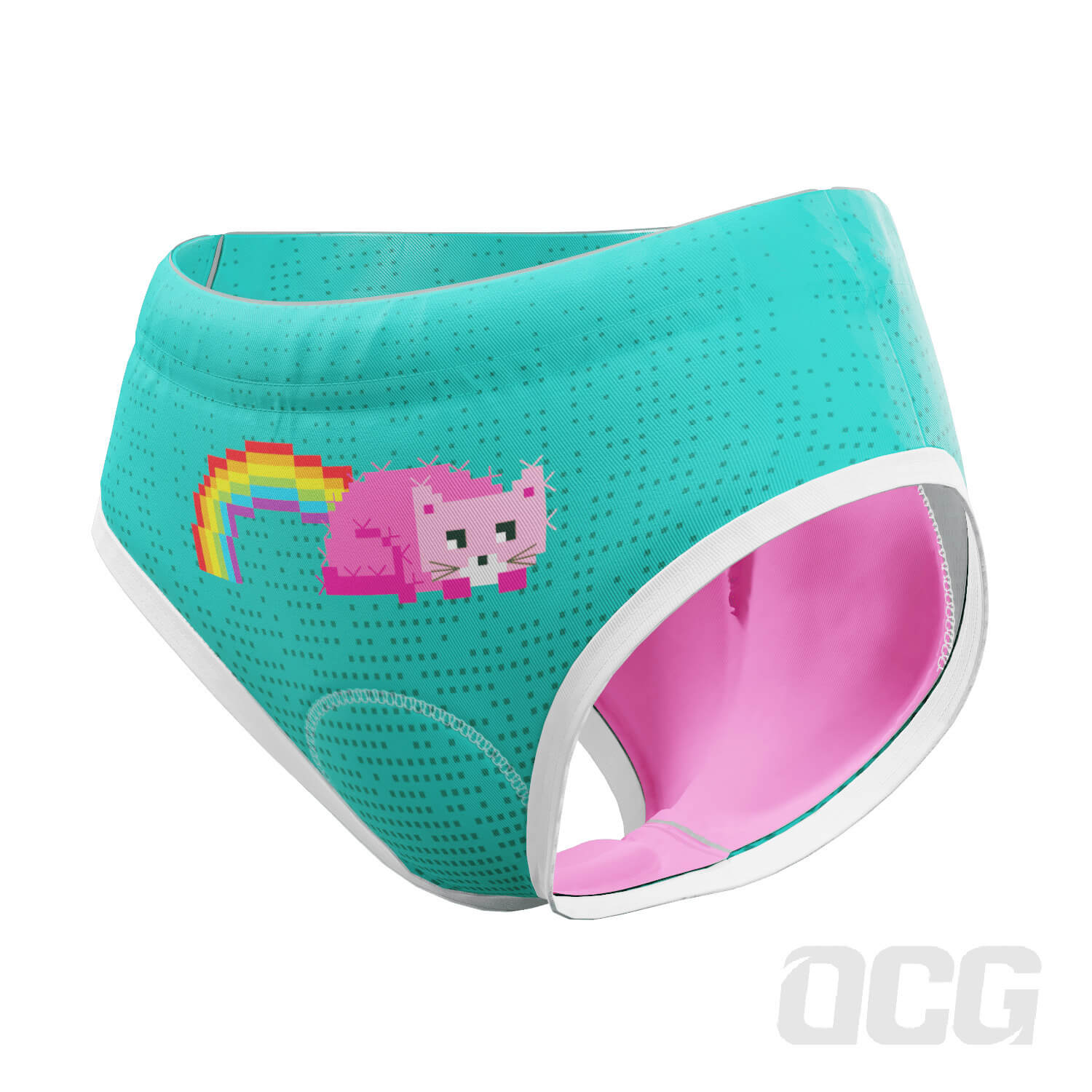 Women's Rainbow Cat Gel Padded Cycling Underwear-Briefs