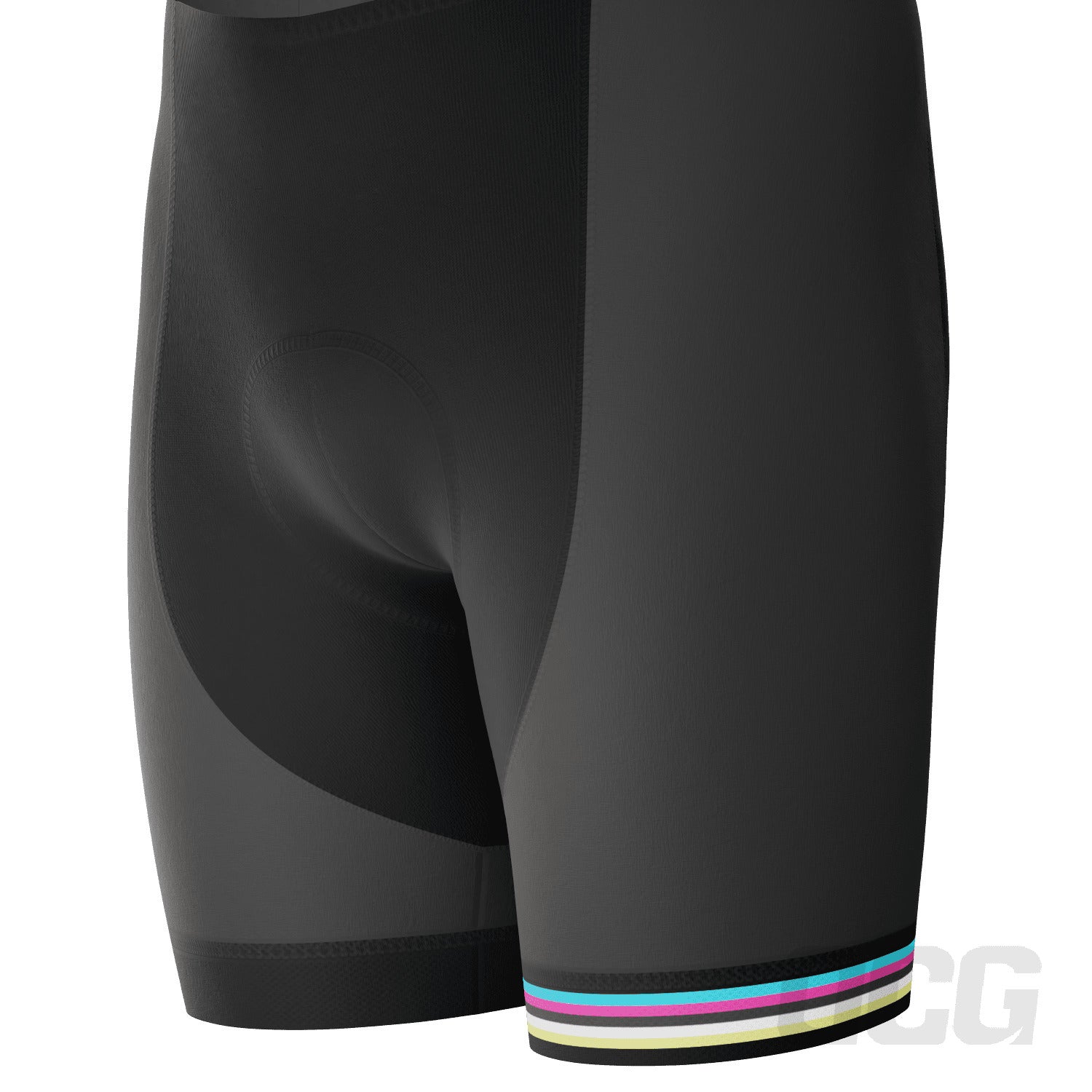 Men's High Viz Rainbow Stripes 2 Piece Cycling Kit
