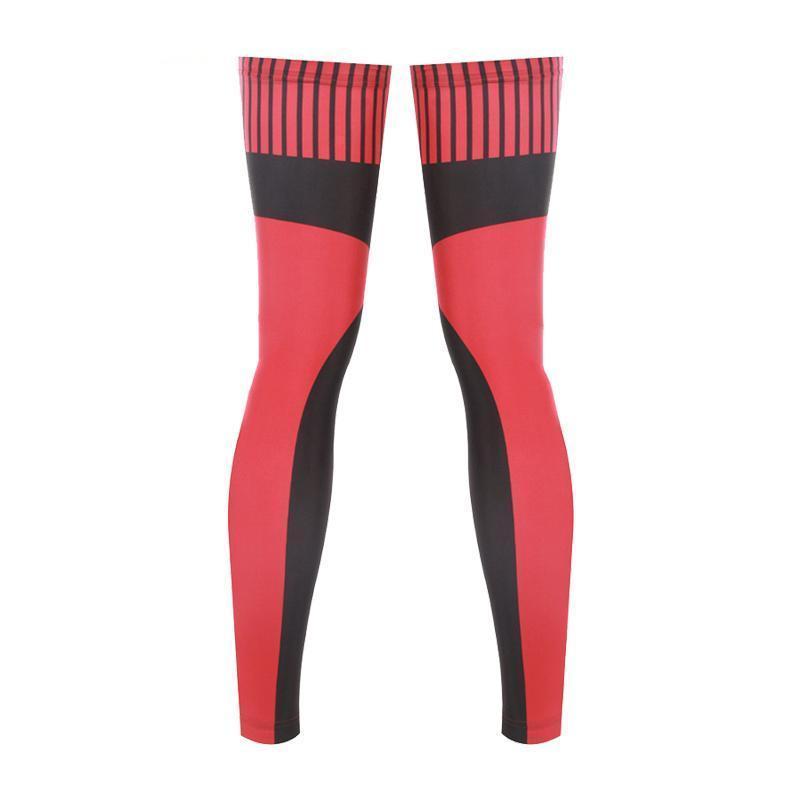Red and Black Zip Base Leg Warmers
