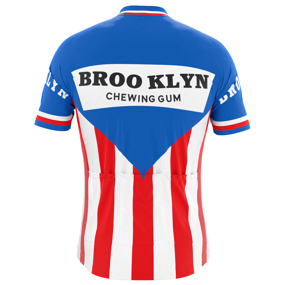 Men s Brooklyn Chewing Gum Short Sleeve Cycling Jersey