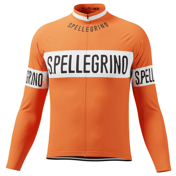 Men's Retro 1976 San Pellegrino Long Sleeve Cycling Jersey