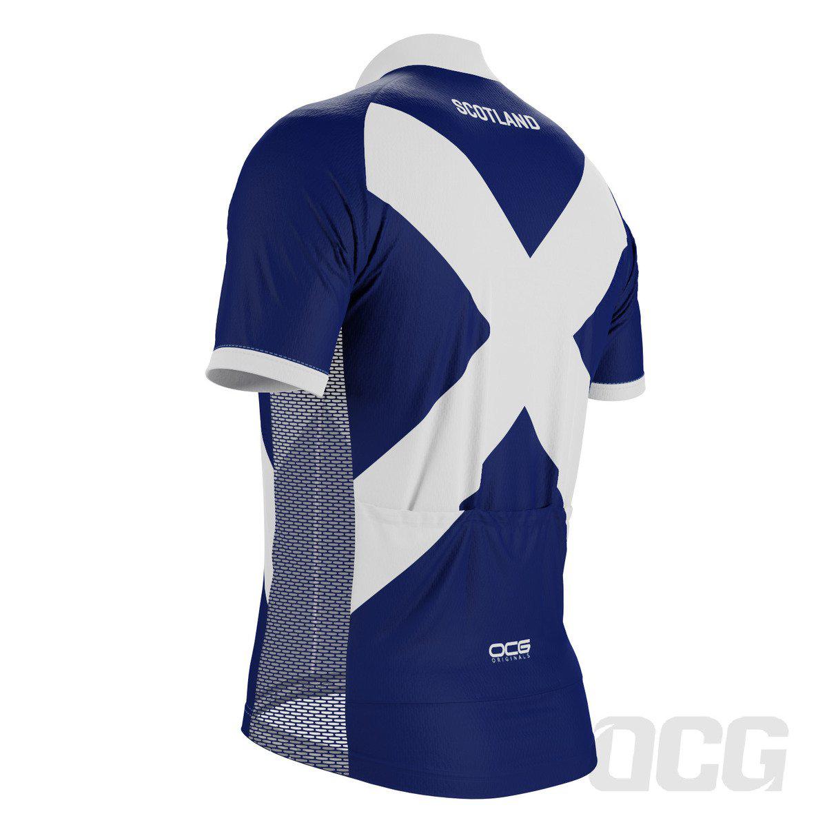 Men's Scotland Flag National Short Sleeve Cycling Jersey