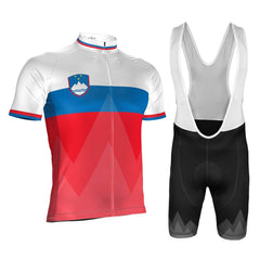 Kit de cyclisme 2 pièces avec drapeau national de la Slovénie pour hommes