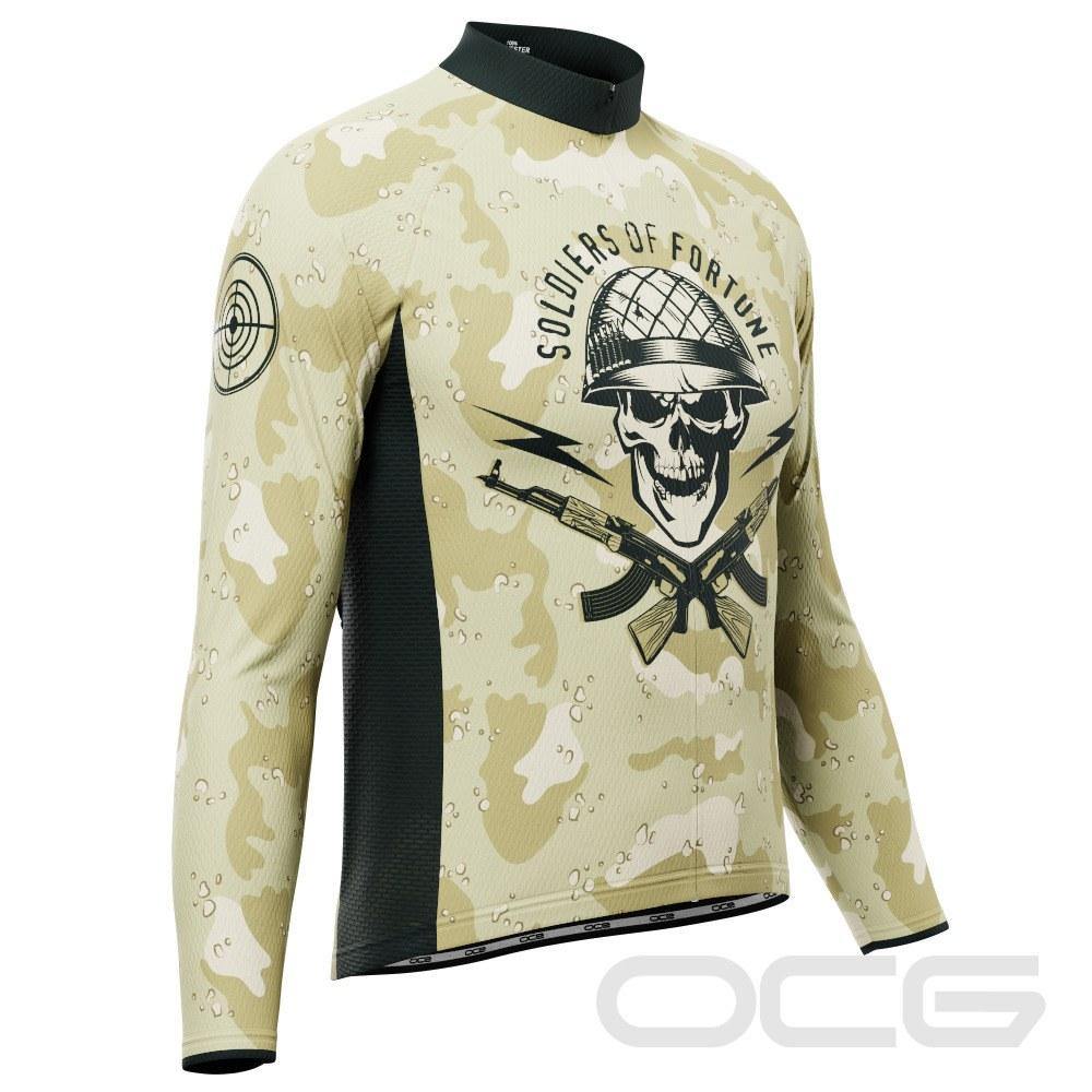 Men's Soldiers of Fortune Camo Long Sleeve Cycling Jersey