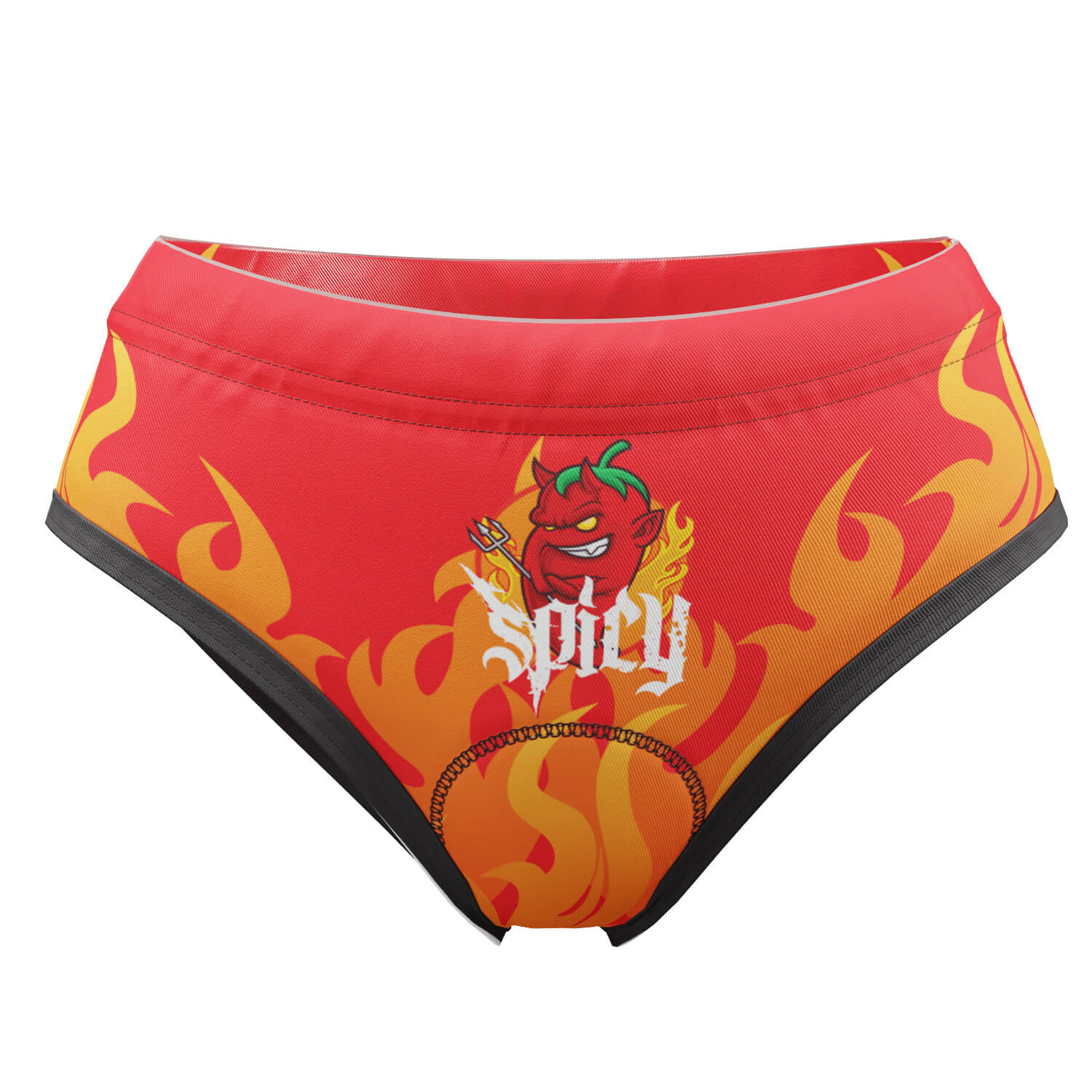 Women's Spicy Flames Gel Padded Cycling Underwear-Briefs