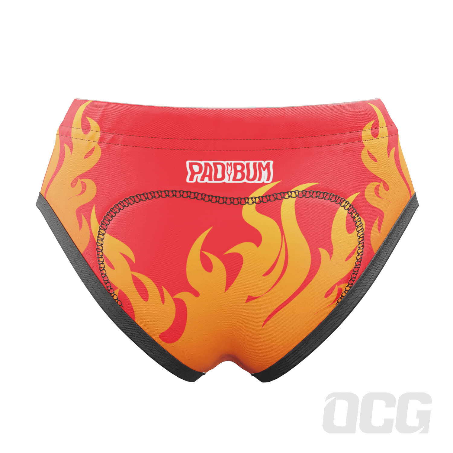 Women's Spicy Flames Gel Padded Cycling Underwear-Briefs