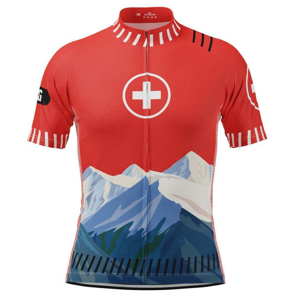undersøgelse orm Samarbejdsvillig Men's Swiss Alps Switzerland National Flag Short Sleeve Cycling Jersey –  Online Cycling Gear