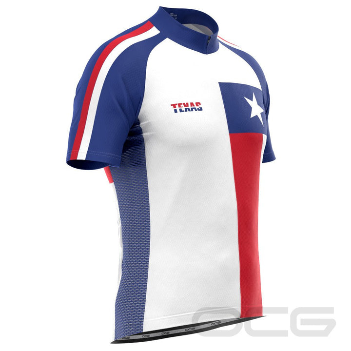 Men's Texas State Flag Short Sleeve Cycling Jersey