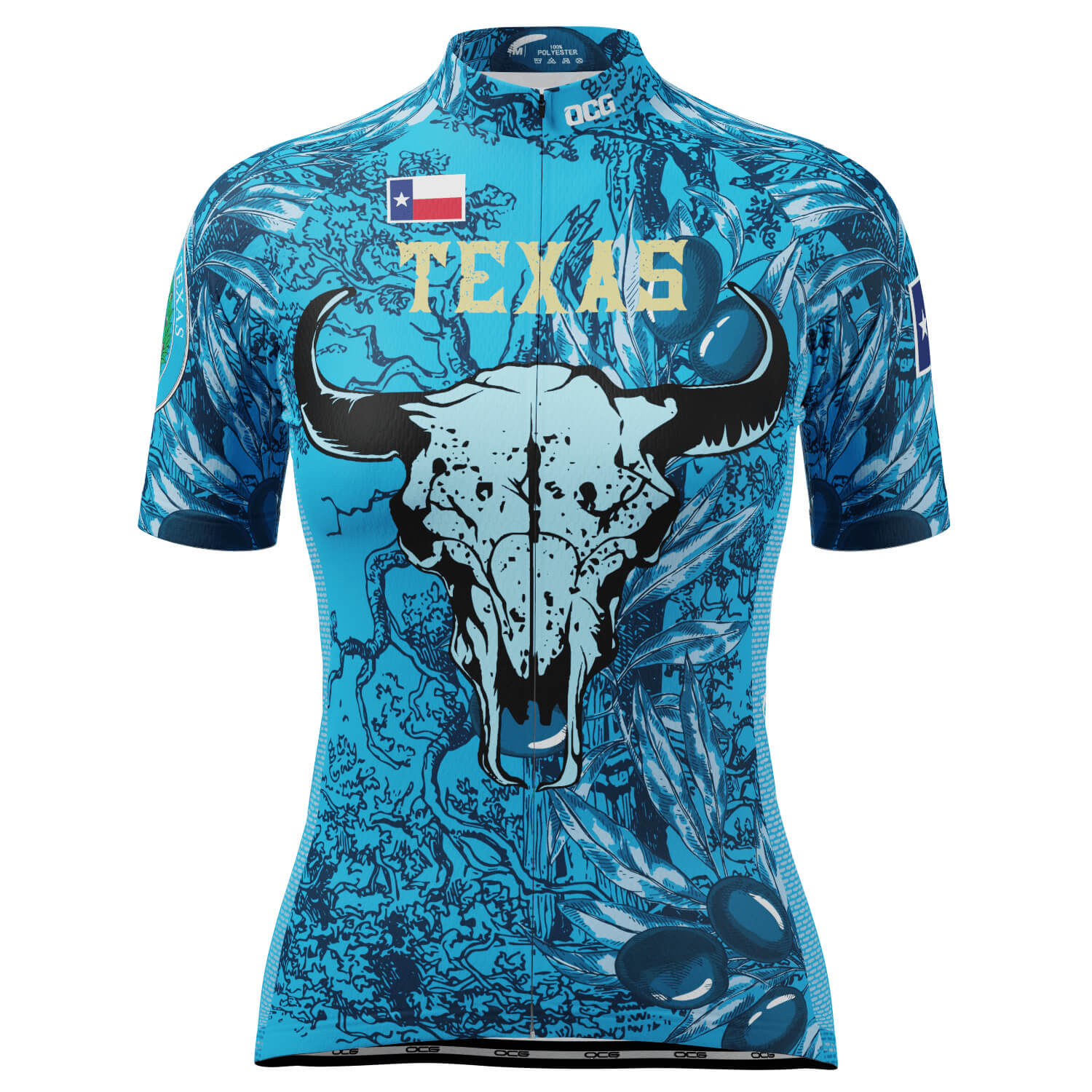 Women's Texas Longhorn US State Icon Short Sleeve Cycling Jersey