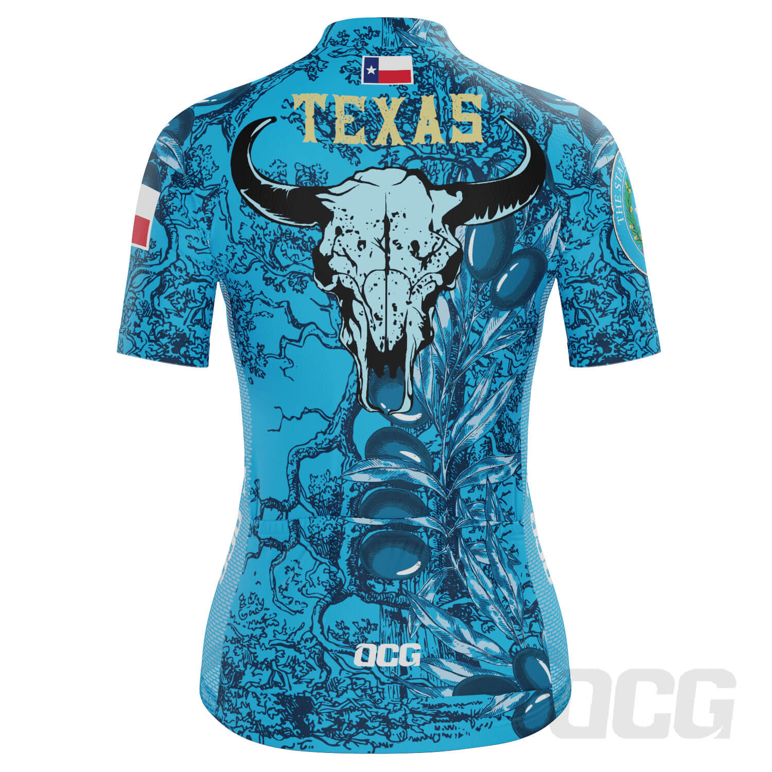 Women's Texas Longhorn US State Icon Short Sleeve Cycling Jersey