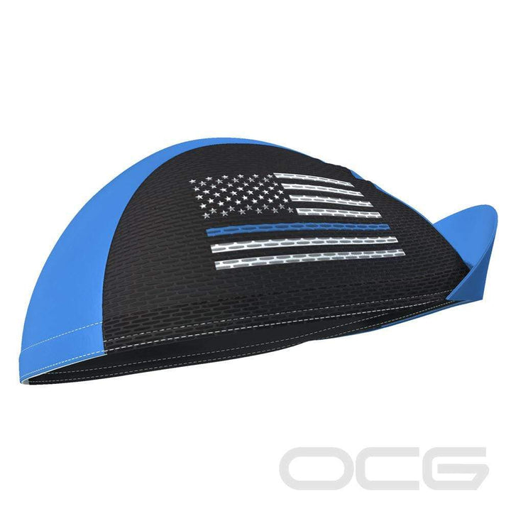 Thin Blue Line American Flag Quick-Dry Cycling Cap