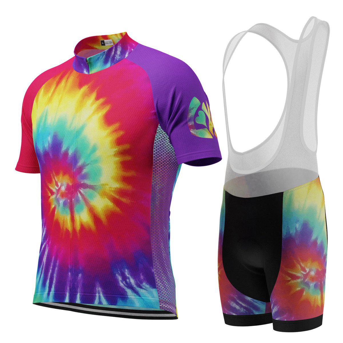 Men's Tie Dye Short Sleeve Cycling Kit