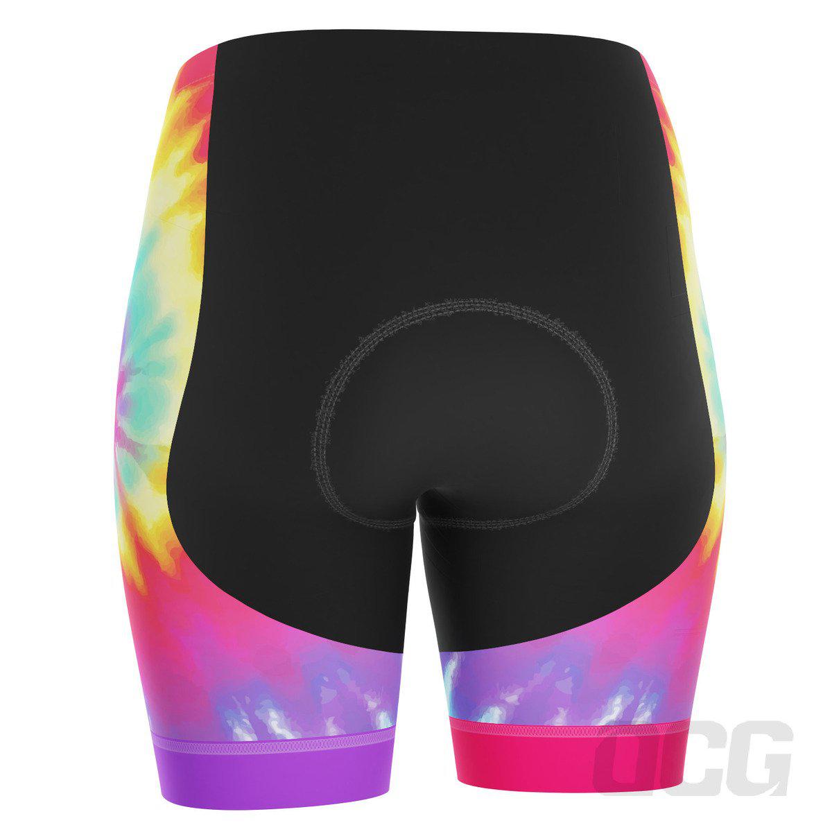 Women's Tie Dye Gel Padded Cycling Shorts