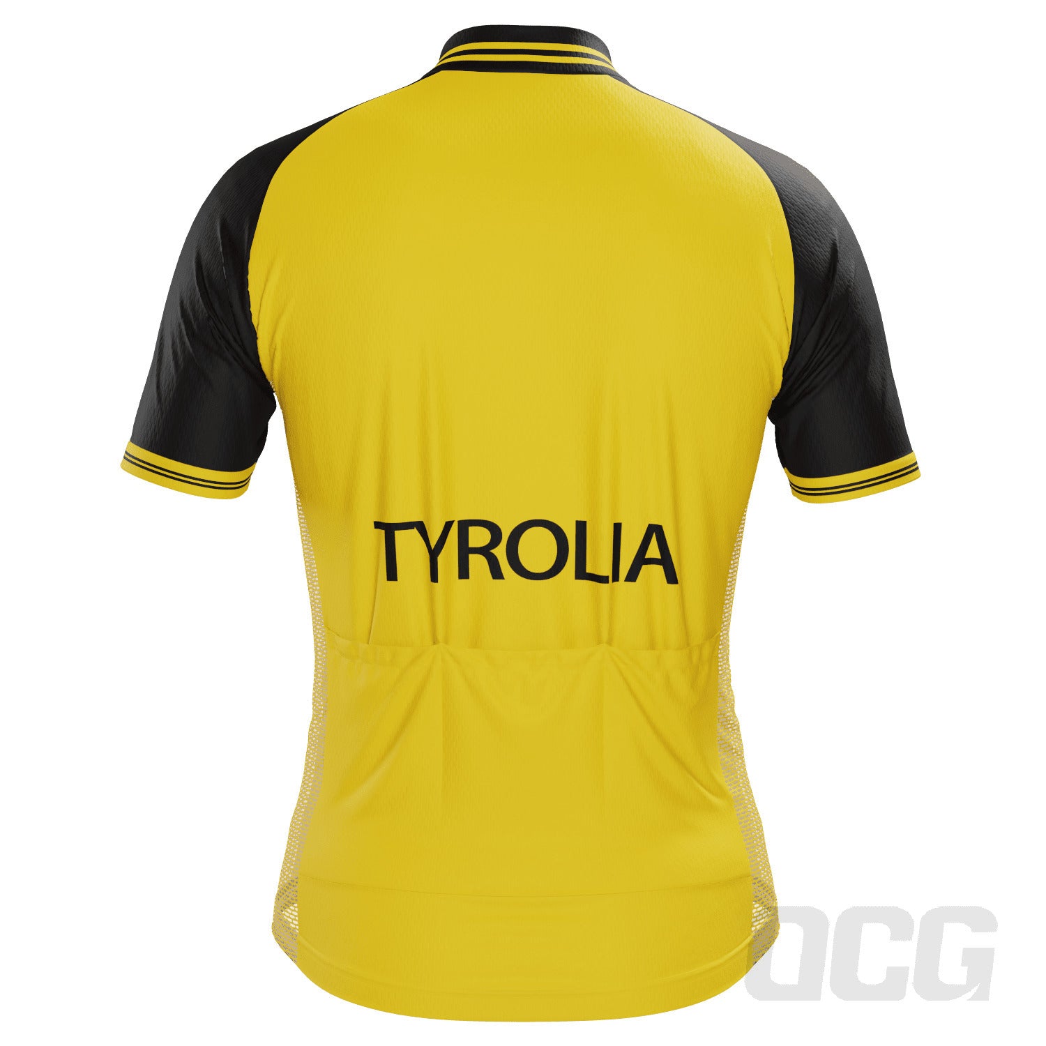 Men's Retro 1970 Denti Tyrolia Yellow Short Sleeve Cycling Jersey