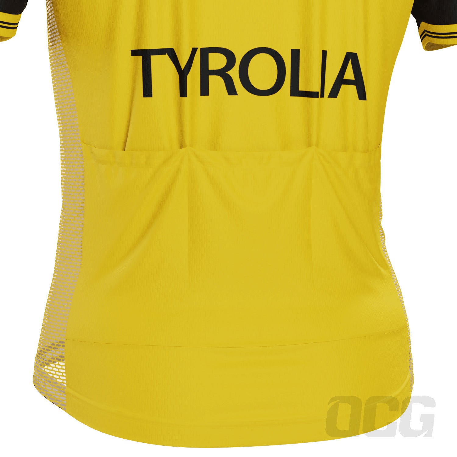 Men's Retro 1970 Denti Tyrolia Yellow Short Sleeve Cycling Jersey