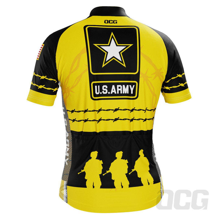 Men's USA Army Troops Barbed Wire Short Sleeve Cycling Jersey