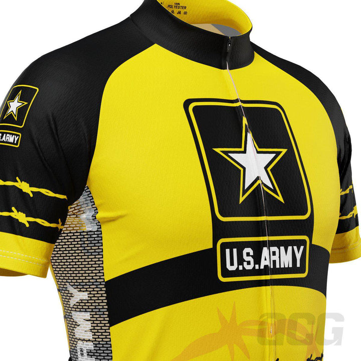 Men's USA Army Troops Barbed Wire Short Sleeve Cycling Jersey