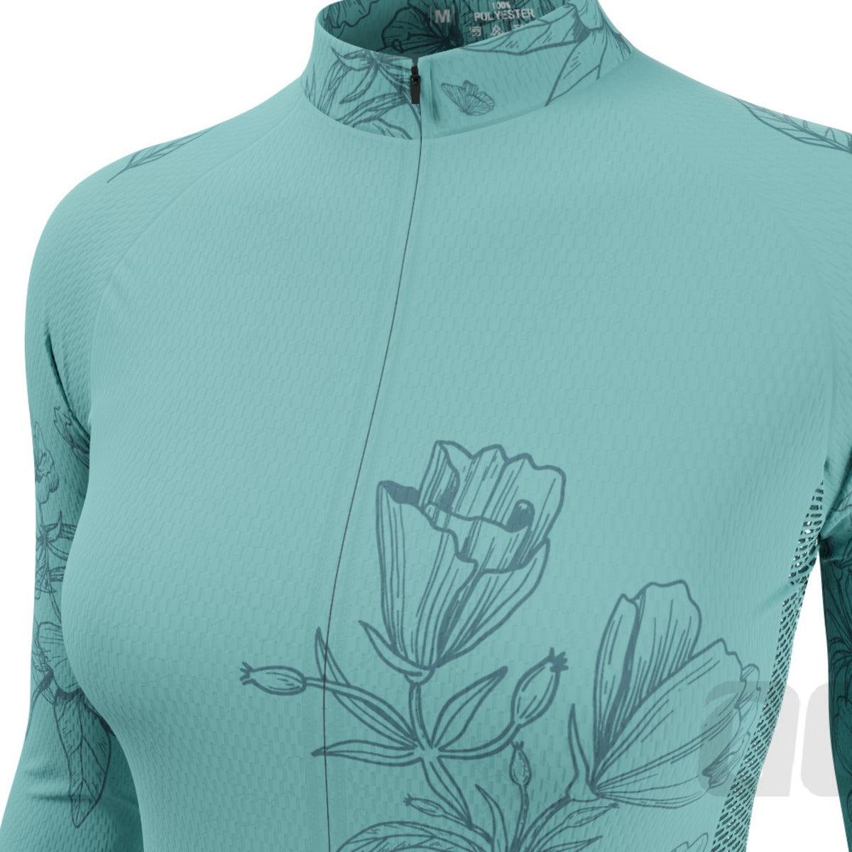 Women's Flower Power Long Sleeve Cycling Jersey