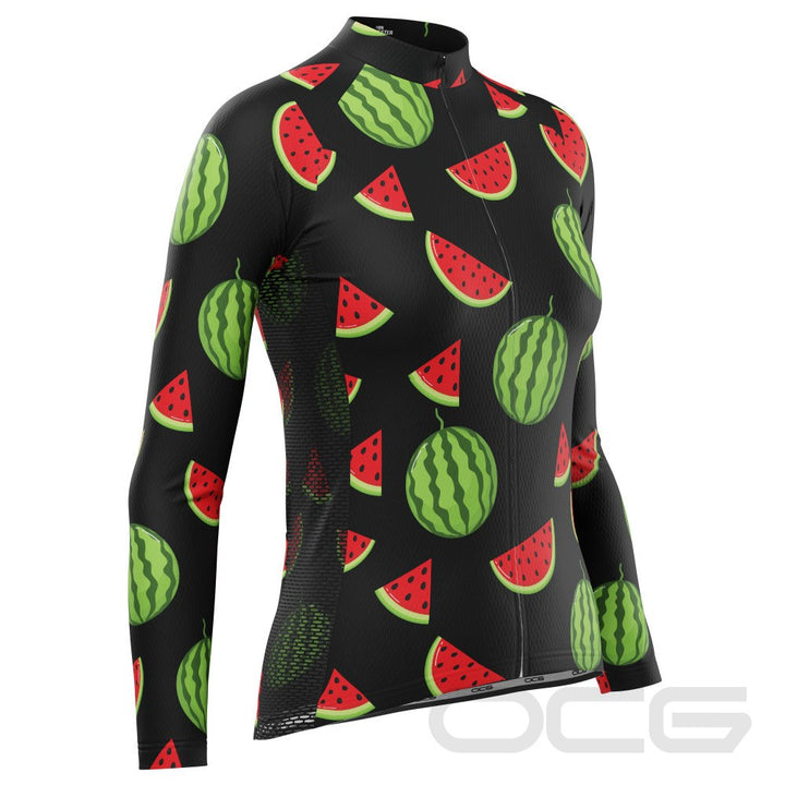 Women's Watermelon Long Sleeve Cycling Jersey