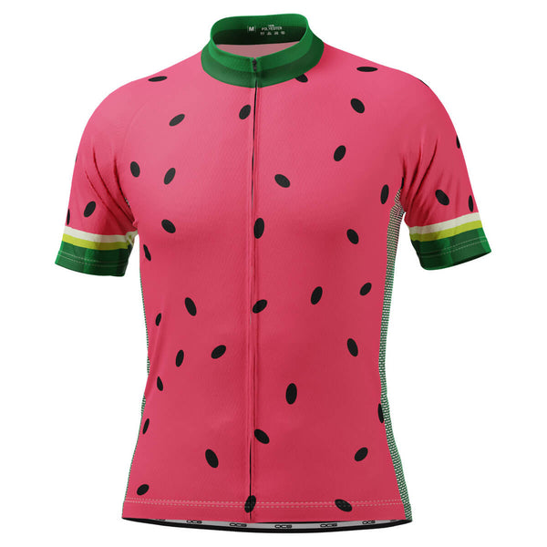 Men's Watermelon Fruit Short Sleeve Cycling Jersey