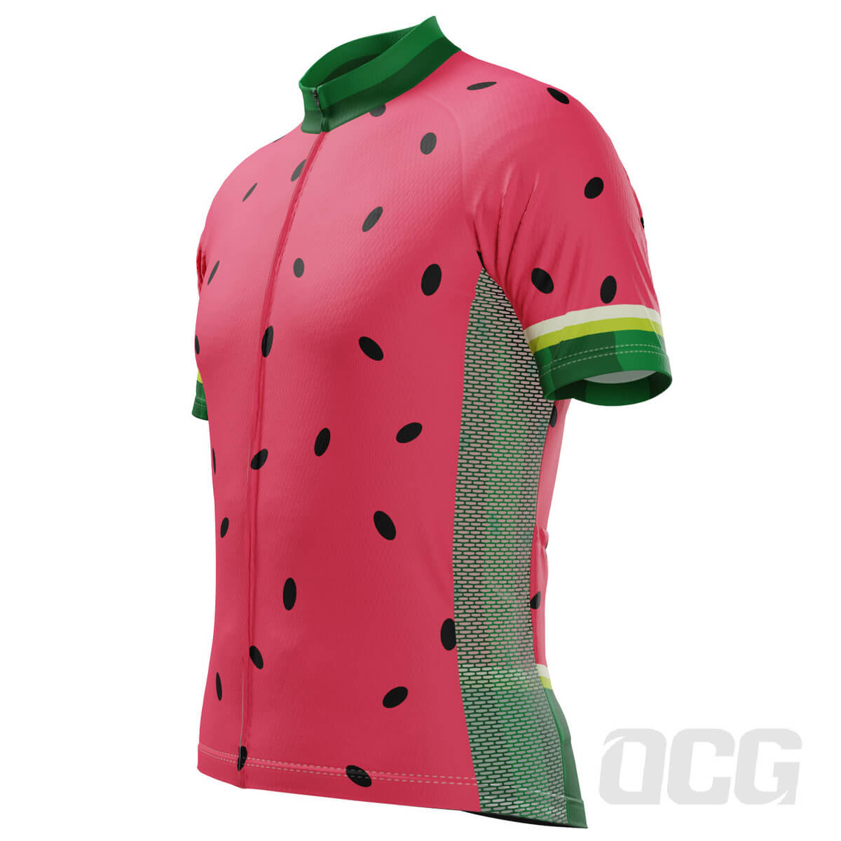 Men's Watermelon Fruit Short Sleeve Cycling Jersey