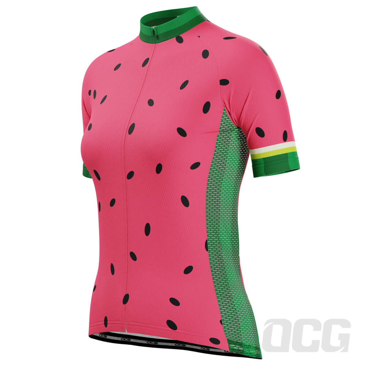 Women's Watermelon Fruit Short Sleeve Cycling Jersey