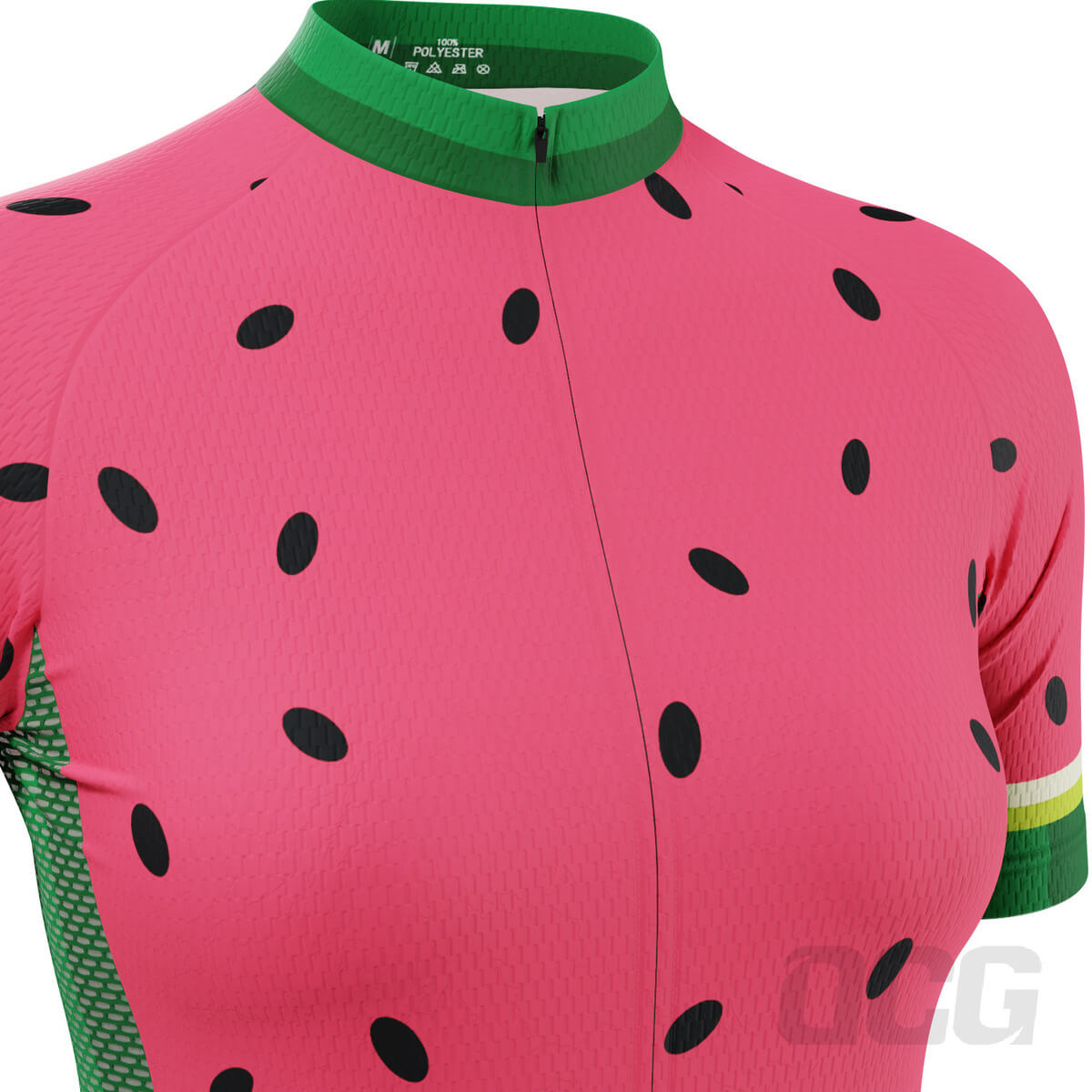 Women's Watermelon Fruit Short Sleeve Cycling Jersey