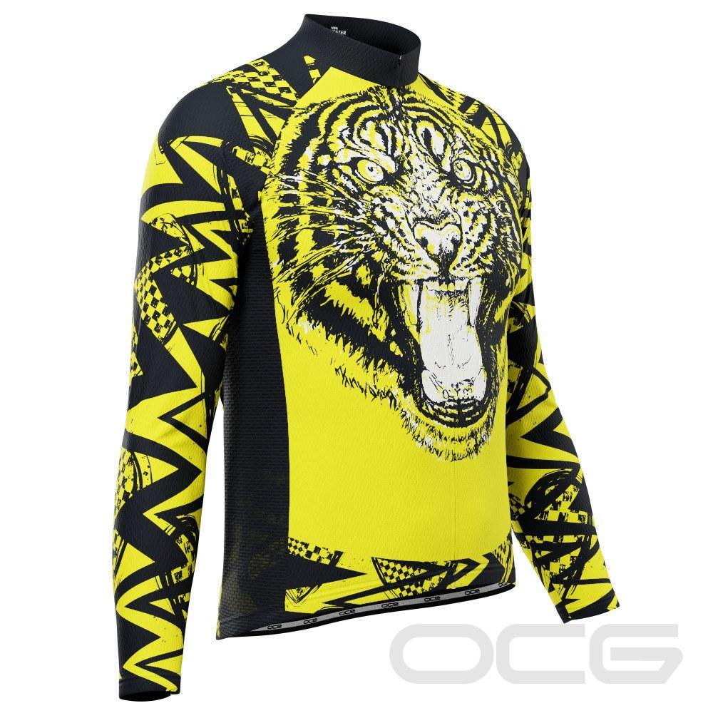 Men's Wild Tiger Long Sleeve Cycling Jersey