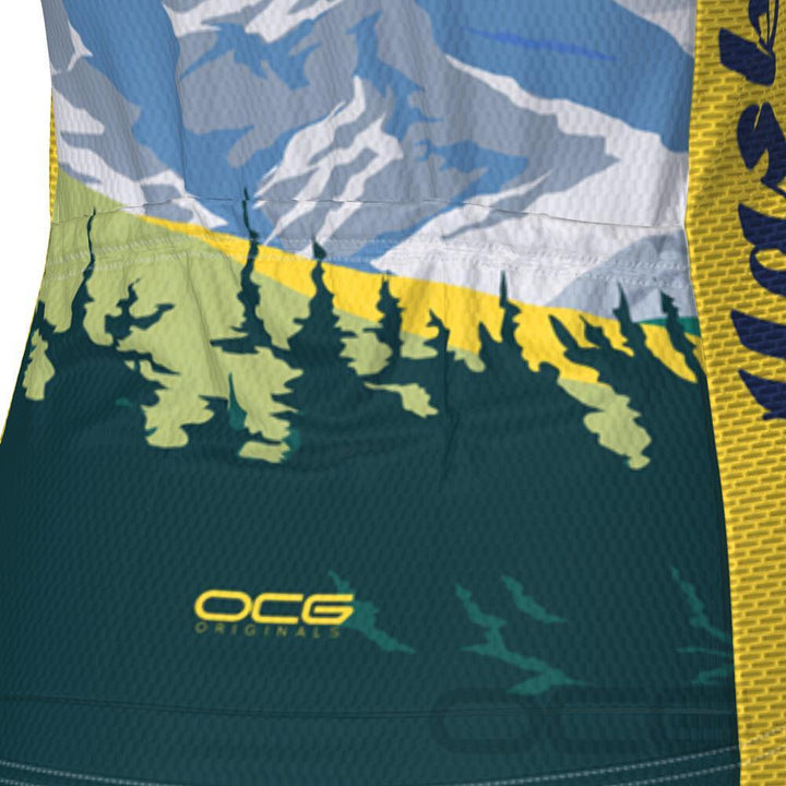 Women's Alaska Flag Short Sleeve Cycling Jersey