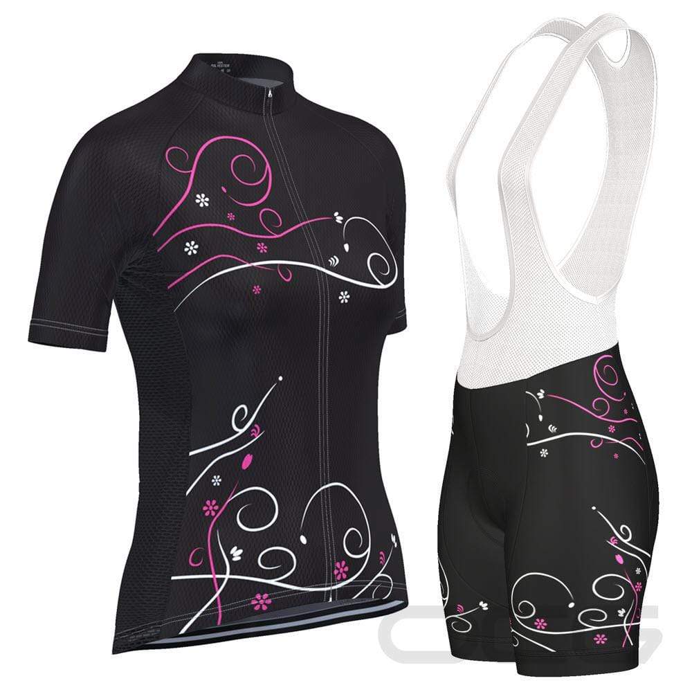 Women's Floral Swirl Short Sleeve Cycling Kit