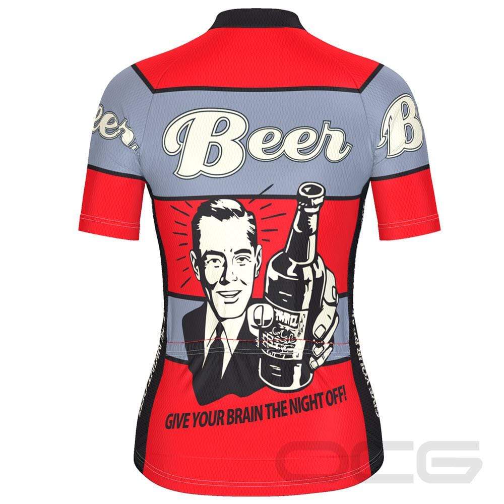 Women's Give Your Brain The Night Off Beer Cycling Jersey
