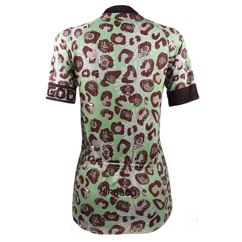Women's Leopard Skin Green Cycling Jersey