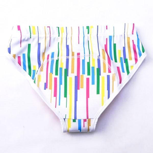 Women's Rainbow Striped Padded Cycling Underwear