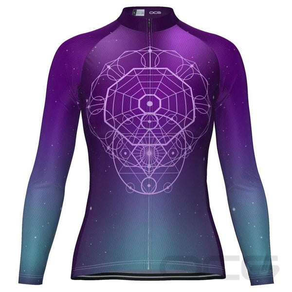 Women's Sacred Geometry Long Sleeve Cycling Jersey