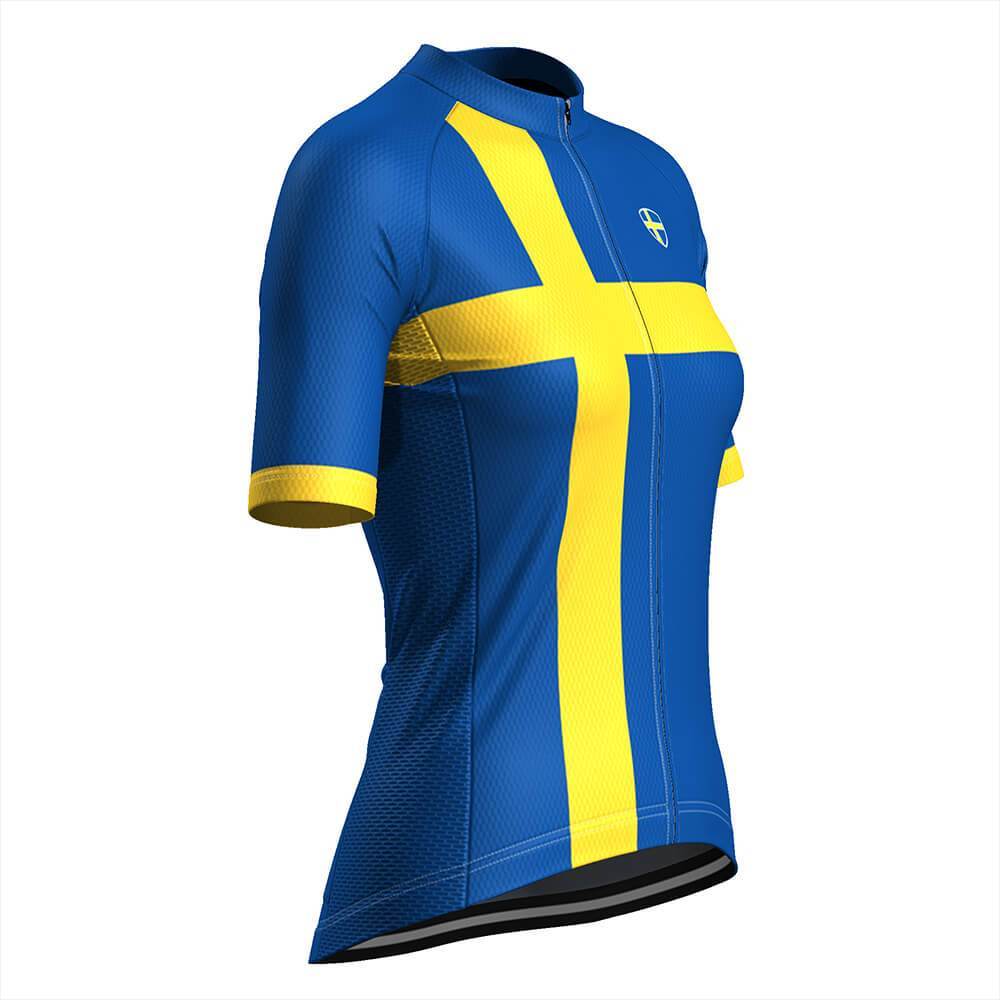 Women's Sweden Swedish Flag Cycling Jersey
