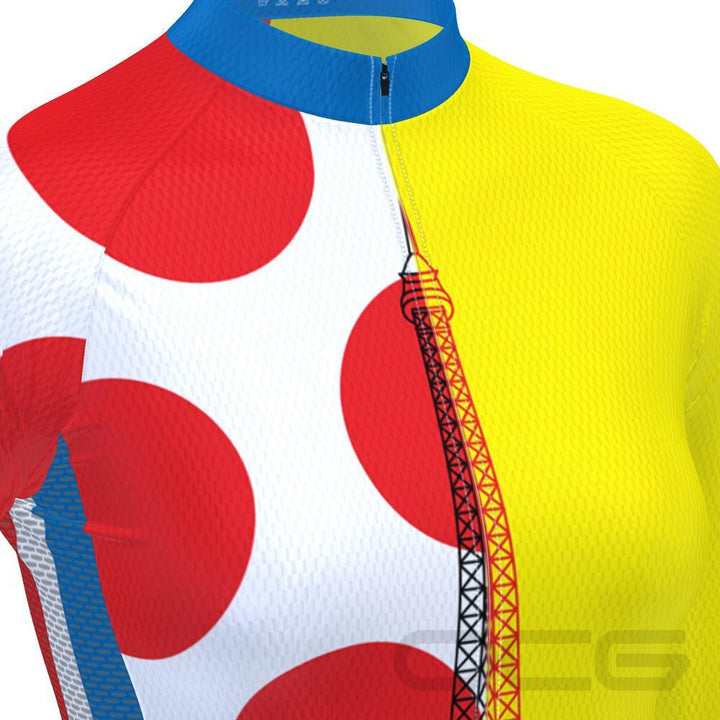 Women's Tour de France Leaders KOM Sprinters Long Sleeve Cycling Jersey